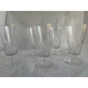 5 Crystal Wine Glasses